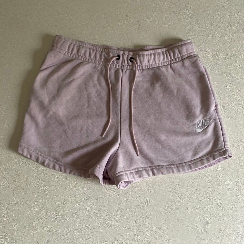 Nike Women’s Small Pink Drawstring Fleece Lounge Athletic Shorts S